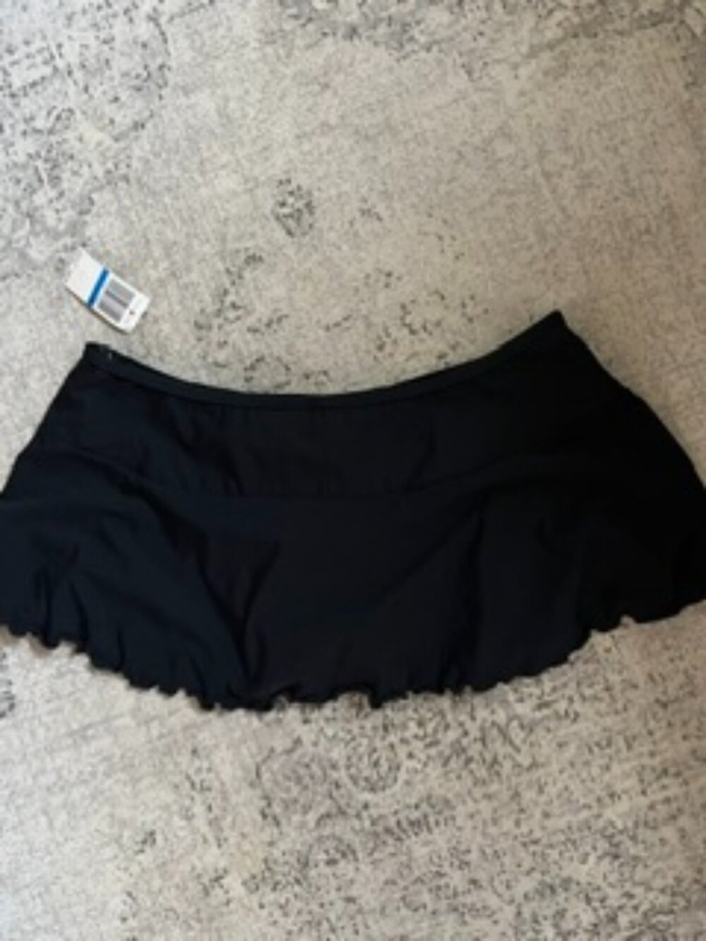 NWT Speedo Black Swim Bikini Bottom Skort XL